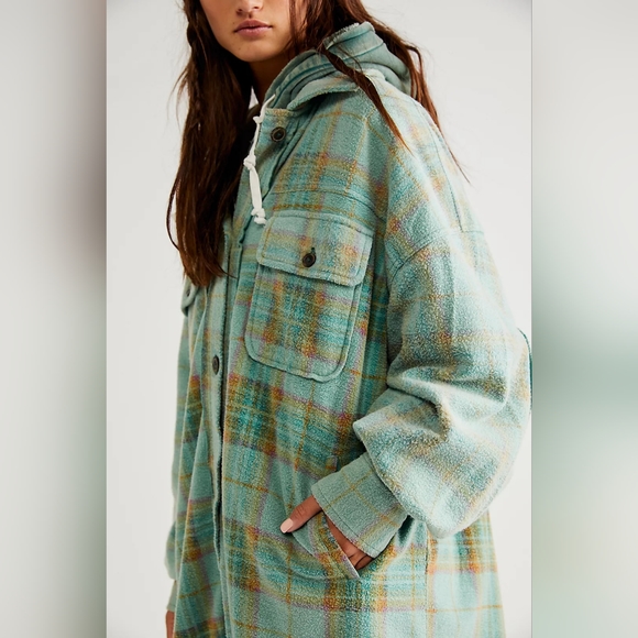 Free People Long Plaid Ruby Jacket - Picture 3 of 6